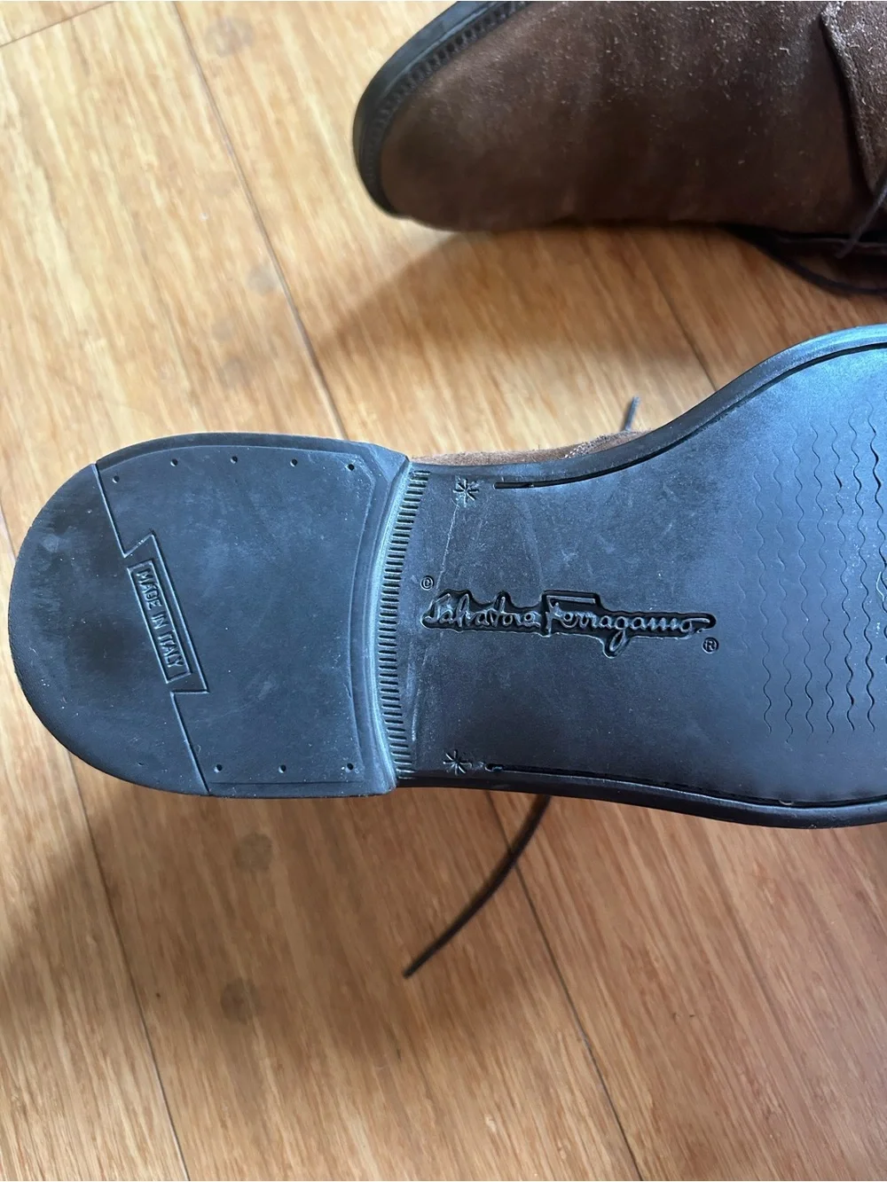 Salvatore Ferragamo Studio Brown Suede Desert Chukka Boots - 7 / 40 EU